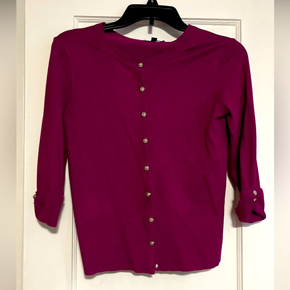 Premier Studio, Purple, Crop, Button Jacket/Sweat… - image 1